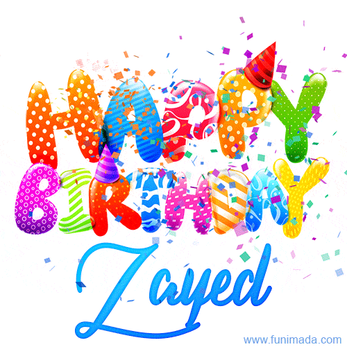 Happy Birthday Zayed - Creative Personalized GIF With Name