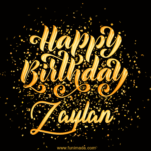 Happy Birthday Card for Zaylan - Download GIF and Send for Free