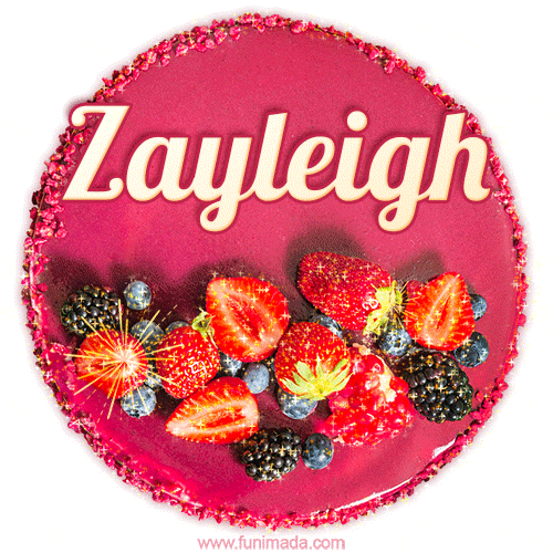 Happy Birthday Cake with Name Zayleigh - Free Download