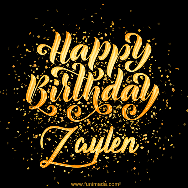 Happy Birthday Card for Zaylen - Download GIF and Send for Free