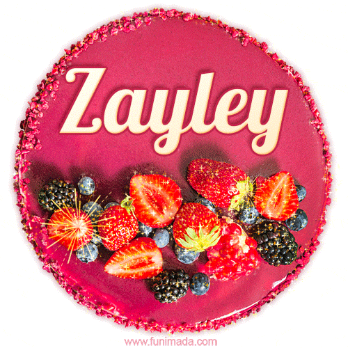 Happy Birthday Cake with Name Zayley - Free Download