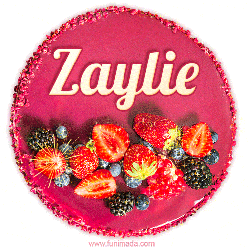 Happy Birthday Cake with Name Zaylie - Free Download