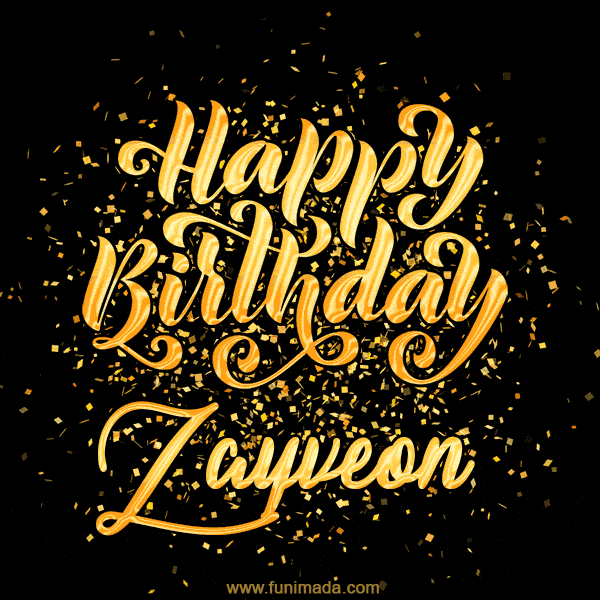 Happy Birthday Card for Zayveon - Download GIF and Send for Free