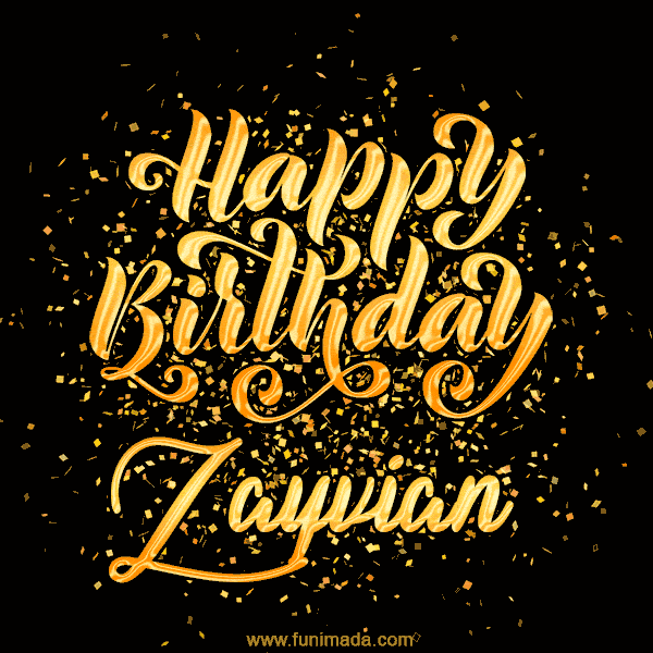 Happy Birthday Card for Zayvian - Download GIF and Send for Free