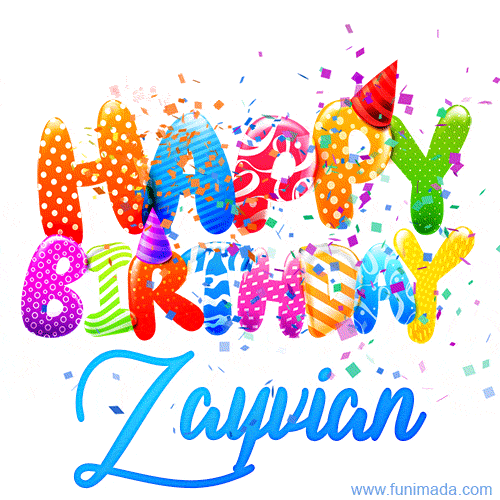 Happy Birthday Zayvian - Creative Personalized GIF With Name