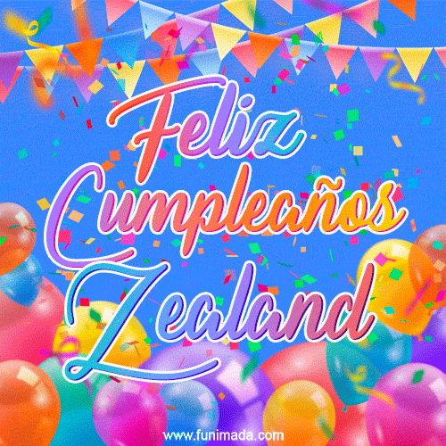 Feliz Cumpleaños Zealand (GIF)