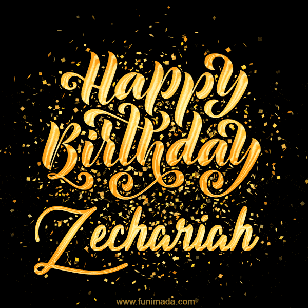 Happy Birthday Card for Zechariah - Download GIF and Send for Free