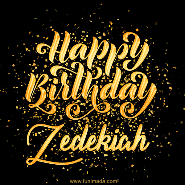 Happy Birthday Card for Zedekiah - Download GIF and Send for Free