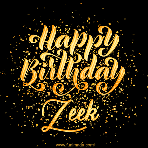 Happy Birthday Card for Zeek - Download GIF and Send for Free