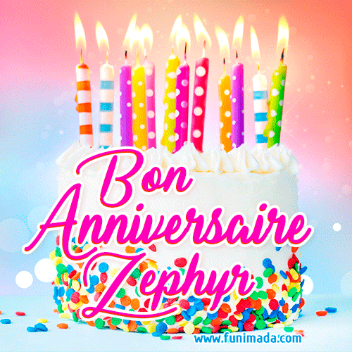 Joyeux anniversaire, Zephyr! - GIF Animé