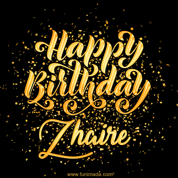 Happy Birthday Card for Zhaire - Download GIF and Send for Free