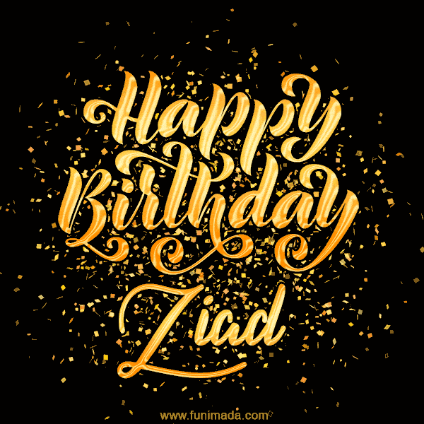 Happy Birthday Card for Ziad - Download GIF and Send for Free