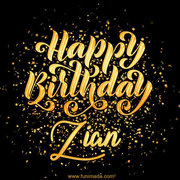 Happy Birthday Card for Zian - Download GIF and Send for Free