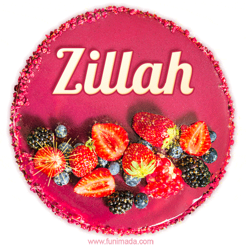 Happy Birthday Cake with Name Zillah - Free Download