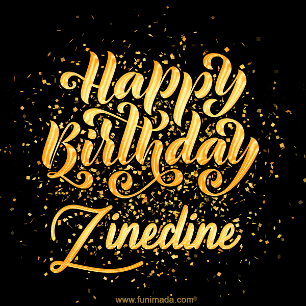Happy Birthday Card for Zinedine - Download GIF and Send for Free