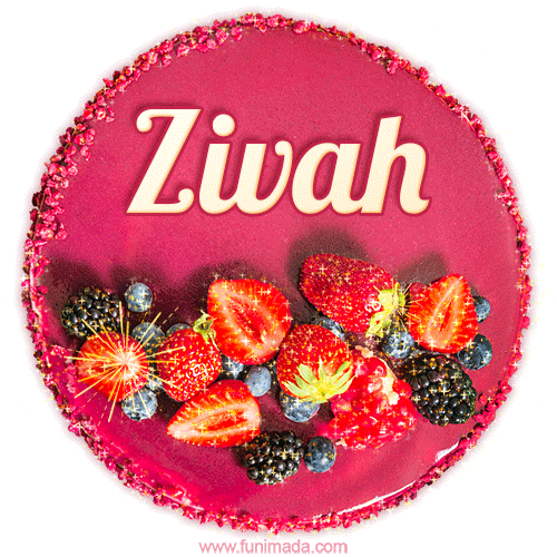 Happy Birthday Cake with Name Zivah - Free Download