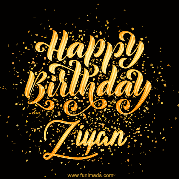Happy Birthday Card for Ziyan - Download GIF and Send for Free