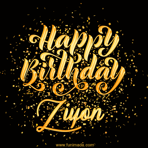 Happy Birthday Card for Ziyon - Download GIF and Send for Free
