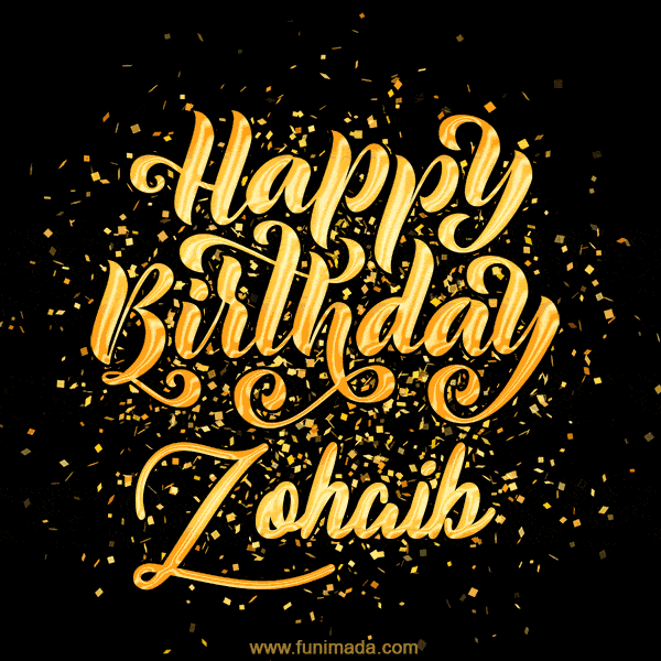 Happy Birthday Card for Zohaib - Download GIF and Send for Free