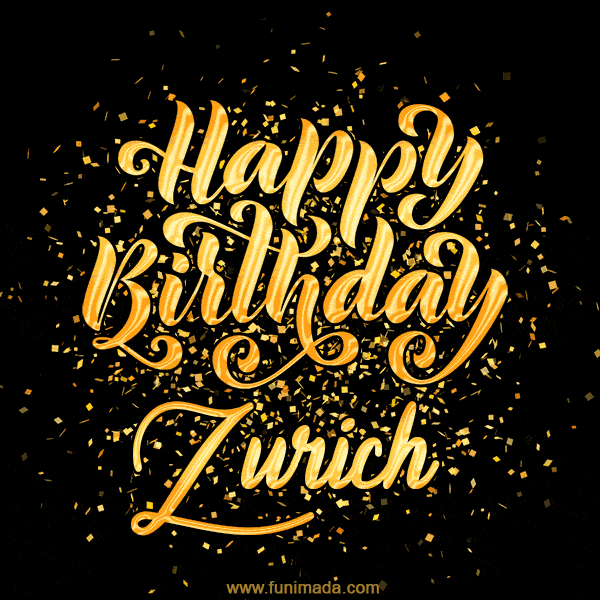 Happy Birthday Card for Zurich - Download GIF and Send for Free
