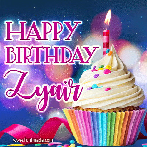 Happy Birthday Zyair - Lovely Animated GIF