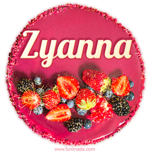 Happy Birthday Cake with Name Zyanna - Free Download