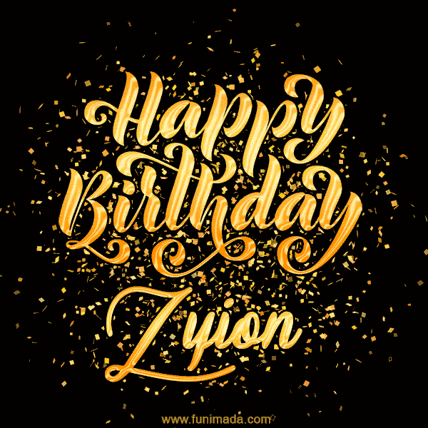 Happy Birthday Card for Zyion - Download GIF and Send for Free