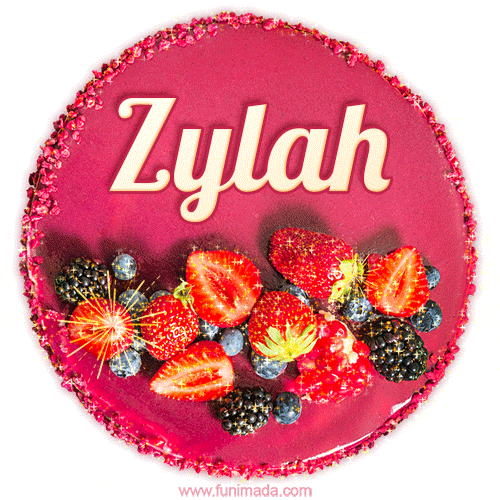 Happy Birthday Cake with Name Zylah - Free Download