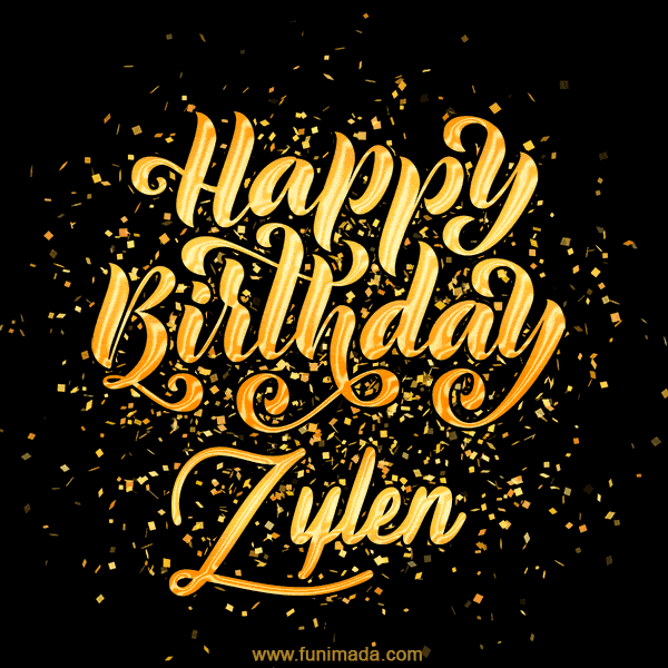 Happy Birthday Card for Zylen - Download GIF and Send for Free