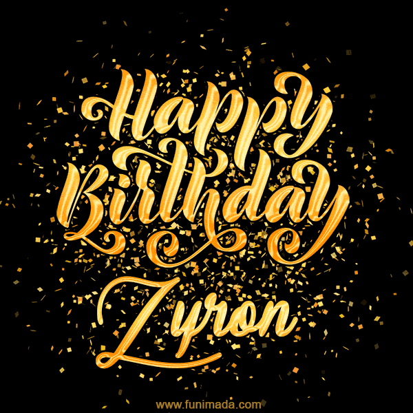Happy Birthday Card for Zyron - Download GIF and Send for Free