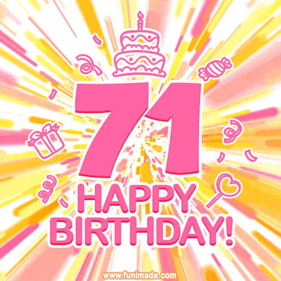 Bright 71st Birthday GIF - Download on Funimada.com