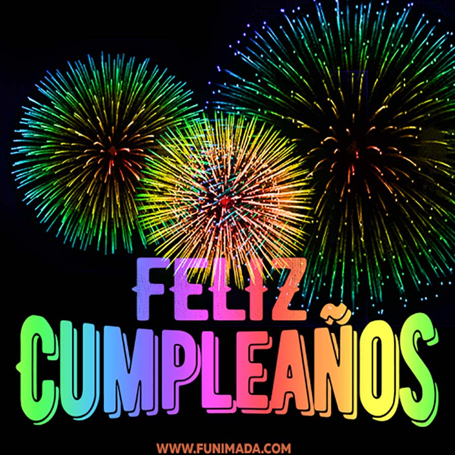 y colorida de feliz cumpleaños gif — Descargar Funimada.com