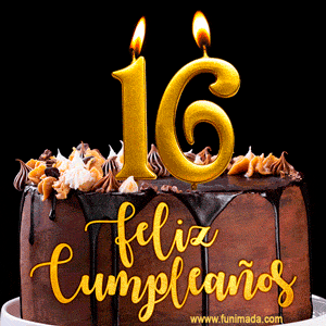 Felices 16 Años - Hermosa imagen de pastel de feliz cumpleaños