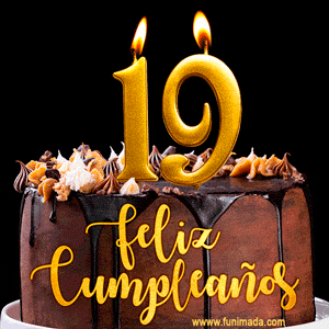 Felices 19 Años - Hermosa imagen de pastel de feliz cumpleaños