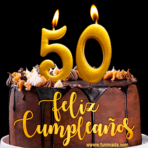 Felices 50 Años - Hermosa imagen de pastel de feliz cumpleaños