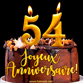 Joyeux anniversaire 54 ans GIF - télécharger sur Funimada.com