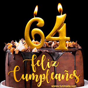Felices 64 Años - Hermosa imagen de pastel de feliz cumpleaños
