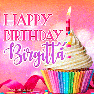 Happy Birthday Birgitta - Lovely Animated GIF