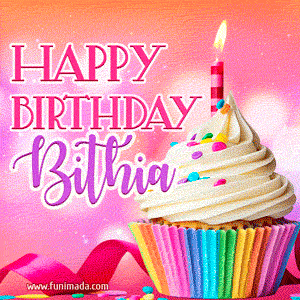 Happy Birthday Bithia - Lovely Animated GIF