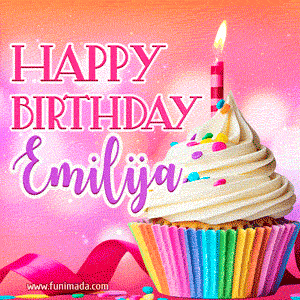 Happy Birthday Emilija - Lovely Animated GIF