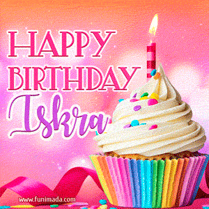 Happy Birthday Iskra - Lovely Animated GIF