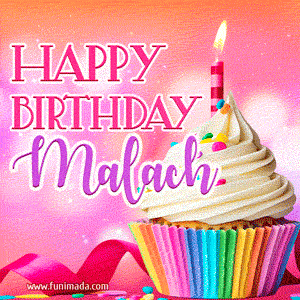 Happy Birthday Malach - Lovely Animated GIF