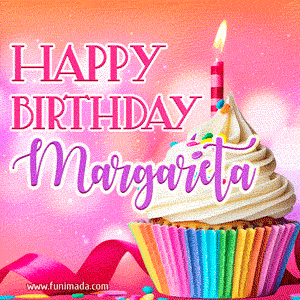 Happy Birthday Margareta - Lovely Animated GIF