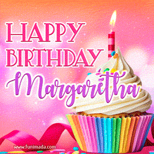 Happy Birthday Margaretha - Lovely Animated GIF