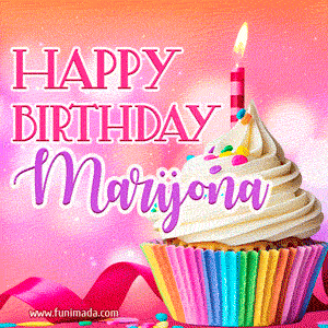 Happy Birthday Marijona - Lovely Animated GIF