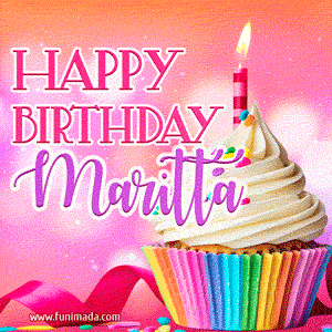 Happy Birthday Maritta - Lovely Animated GIF