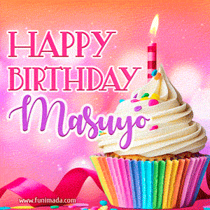 Happy Birthday Masuyo - Lovely Animated GIF