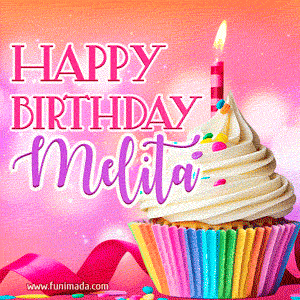 Happy Birthday Melita - Lovely Animated GIF