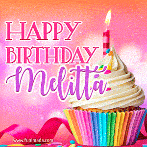 Happy Birthday Melitta - Lovely Animated GIF