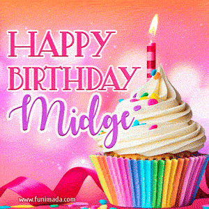 Happy Birthday Midge - Lovely Animated GIF